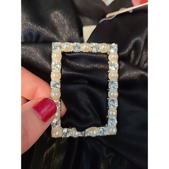 Vtg Y2K Speechless Halter Pleated Dress Size Small Black Babydoll Satin Gatsby - Picture 8 of 12